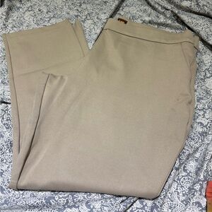 Lee ponte knit tan pants 18 office work straight leg